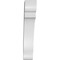Ekena Millwork 6-in. W x 22-in. D x 34-in. H Olympic Architectural Grade PVC Knee Brace BRCP06X22X34OLY - alternate 3